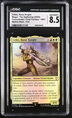 CELES, RUNE KNIGHT Final Fantasy Foil Mythic CGC 8.5 MTG - Image 1