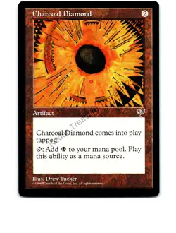 Charcoal Diamond Artifact Uncommon Mirage MTG NP Near Mint or Better - Image 1