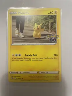 2022 Pokemon Go Set - Pikachu 27/78 - Pokemon Card TCG - Stamped - Common - Image 1