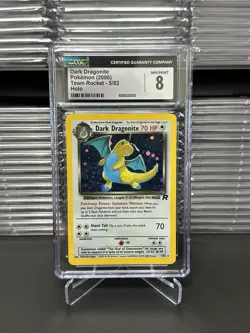 CGC 8 Pokemon 2000 Team Rocket Dark Dragonite Holo 5/82 *Near Mint / Mint* - Image 1