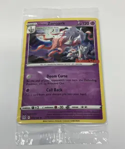 Pokemon Sealed Promo Card TCG Hisuian Zoroark GameStop Holo 076/196 - Image 2