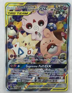 Pokemon Togepi & Cleffa & Igglybuff GX 143A/236 Alt Art Tag Team PSA CGC - Image 1