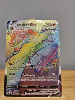 Pokemon TCG Blaziken VMAX Chilling Reign Secret Rainbow Rare Card 200/198 - Image 1