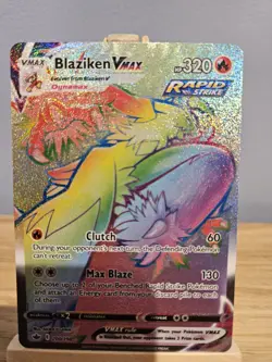 Pokemon TCG Blaziken VMAX Chilling Reign Secret Rainbow Rare Card 200/198 - Image 4