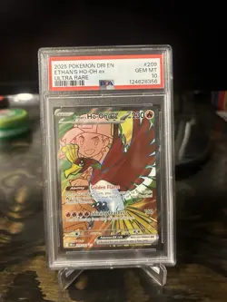2025 POKEMON DESTINED RIVALS ULTRA RARE ETHAN'S HO-OH 209 PSA 10 - Image 1