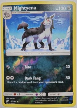 Pokemon - Mightyena 87/181 - Team Up - Reverse Holo - NM/M - Image 1
