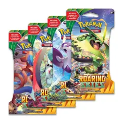 Pokemon XY Roaring Skies Booster Sleeved Blister Pack Art Set (4 Packs) Sealed - Image 1
