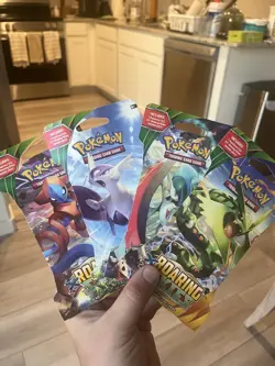 Pokemon XY Roaring Skies Booster Sleeved Blister Pack Art Set (4 Packs) Sealed - Image 2