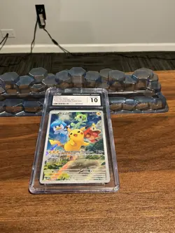 CGC 10 GEM MINT Pikachu 027 Black Star Promo Holo Pokemon Paldea Evolved ETB - Image 1