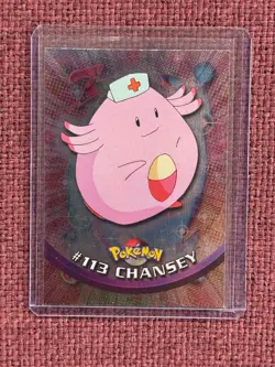 Pokemon Chansey Topps Series TV Animation Edition Holo Foil #113 - Image 1