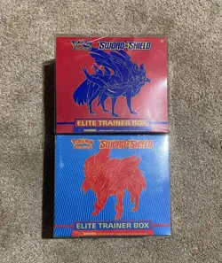 Pokemon Sword and Shield Base Set X2 ETB Elite Trainer Box - New Factory Sealed - Image 1