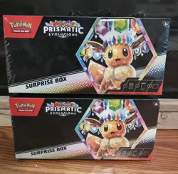 LOT OF 2 - Pokemon TCG Scarlet & Violet Prismatic Evolutions Surprise Box SEALED - Image 1