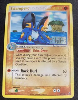 Pokemon TCG Swampert EX Crystal Guardians 27/100 Reverse Holo Rare Stamped MP/HP - Image 1