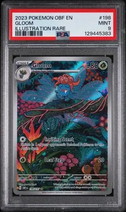 2023 POKEMON OBF EN-OBSIDIAN FLAMES #198 GLOOM ILLUSTRATION RARE PSA 9 - Image 1