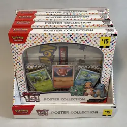Pokemon 151 Poster Collection Box - Factory Sealed TCG SCARLET & VIOLET NEW - Image 1