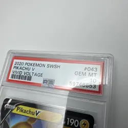 2020 Pokemon Sword & Shield Vivid Voltage - Pikachu V #043/185 - PSA 10 GEM MINT - Image 5