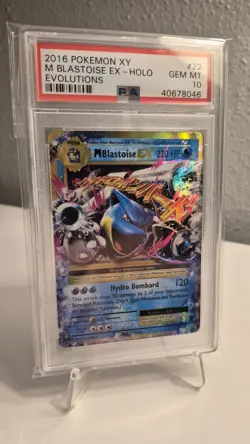 2016 Pokemon Evolutions M Blastoise EX 22/108 PSA 10 - Image 1