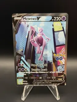 Pokemon Go Mewtwo V 72/78 Alternative Art Alt Holo English NM - Image 1