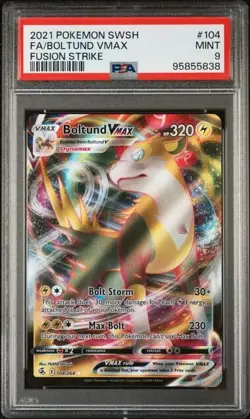 Pokemon Fusion Strike Boltund VMAX #156 PSA 9 Mint Ultra Rare - Image 1