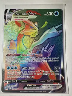 Pokemon TCG Kyurem VMAX 197/196 Lost Origin Rainbow Secret Rare Card - Image 1