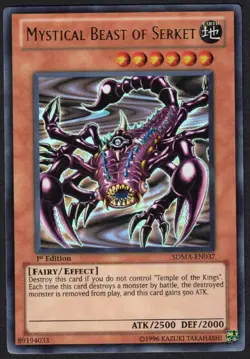 Yugioh Mystical Beast of Serket SDMA-EN037 Ultra Rare 1st - LP - Image 1