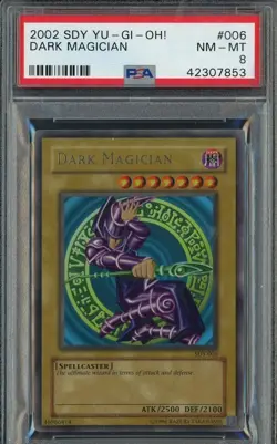 2002 Yu-Gi-Oh! Dark Magician SDY-06 PSA 8 - Image 1