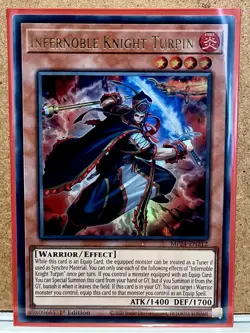 Infernoble Knight Turpin Ultra Rare 1st Edition Mint Yu-Gi-Oh! Card [MP24-EN212] - Image 1