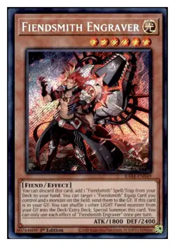 Yugioh -Fiendsmith Engraver RA04-EN049 Secret Rare Quarter Century Stampede NM - Image 1