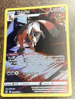 Thievul GG17/GG70 Crown Zenith Galarian Gallery Ultra Rare Holo Pokemon Card - Image 1
