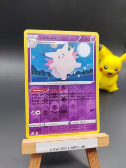 075/192 Clefable Rare Reverse Holo SWSH Rebel Clash Pokemon TCG Card 2020 - Image 2