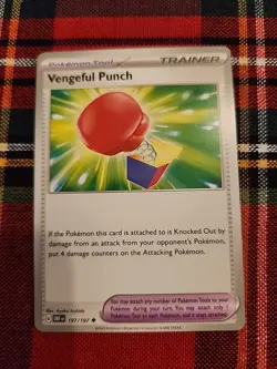 Vengeful Punch 197/197 Obsidian Flames Regular Uncommon Pokemon Card - Image 1
