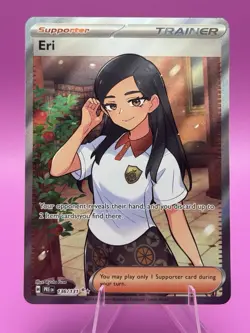 Pokemon TCG Prismatic Evolutions Eri Full Art Trainer Ultra Rare Card 136/131 - Image 1