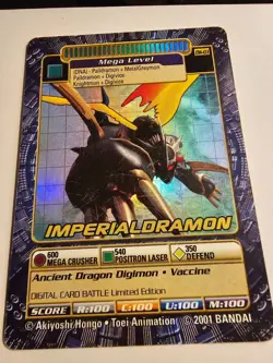 Imperialdramon HOLO FOIL DW-03 - Digimon Digi Battle Card - Image 2