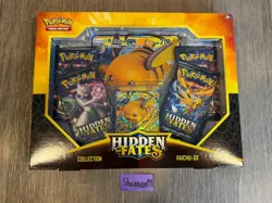 Pokemon Hidden Fates Raichu GX Collection Box 4 Booster Pack Promo Jumbo Card - Image 3