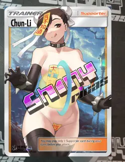 Chun-Li- Custom Card Goddess Story Waifu-HLW22-Star Finish-Halloween 2022 - Image 1