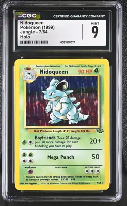CGC 9 MINT Nidoqueen 1999 Jungle 7/64 Holo Pokemon Card - Image 1
