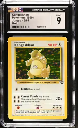 CGC 9 MINT Kangaskhan 1999 Jungle 5/64 Holo Pokemon Card - Image 1