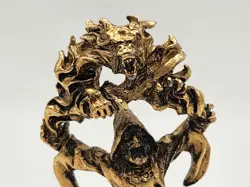 Tox Human Wizard Scrye Life Counter Reaper Miniatures-Pewter 14k Gold Plated-B1 - Image 3