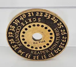 Tox Human Wizard Scrye Life Counter Reaper Miniatures-Pewter 14k Gold Plated-B1 - Image 4