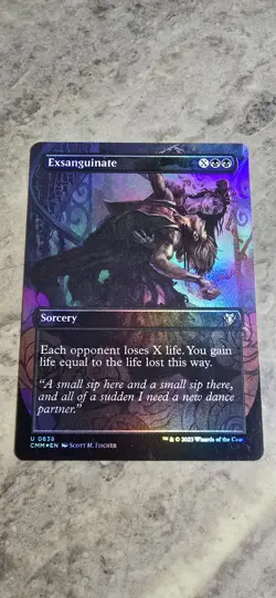 Exsanguinate (Borderless) Commander Masters Foil Sorcery Uncommon NM MTG - Image 1