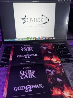 Secret Lair x God of War: Greek Foil Edition Playstation Superdrop MTG IN-HAND! - Image 1