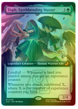Toph, Earthbending Master - Foil - Extended Art Avatar MTG - Image 1