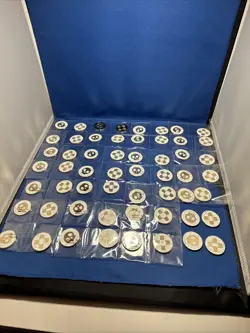 Pokemon TCG Silver & Gold Metal Coins 28 Sets Condition Markers Lot - Image 1