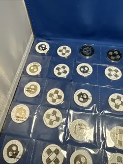 Pokemon TCG Silver & Gold Metal Coins 28 Sets Condition Markers Lot - Image 2