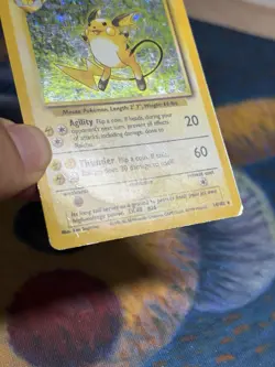 Raichu 14/102 Holo Rare Wotc Original Vintage Base Set Pokemon Card MP HP - Image 5