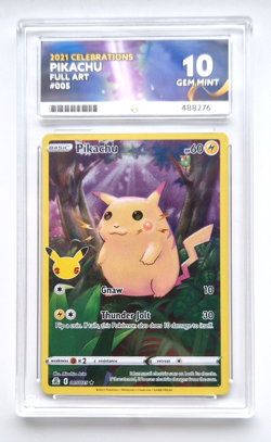 Pikachu 005/025 Celebrations 25th Full Art Pokemon Card 2021 Gem Mint - ACE 10 - Image 1