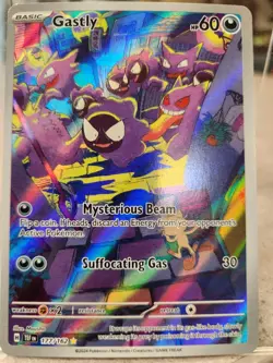 SV05: Temporal Forces #177/162 Gastly Full Art Foil Pokemon TCG Near Mint - Image 1