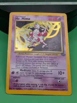 Mr. Mime 6/64 Unlimited Jungle Set Holo Rare 1999 English Pokemon Card TCG WoTC - Image 2