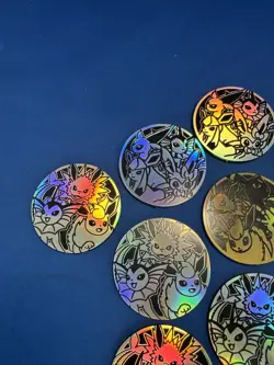 Glaceon Vaporeon Espeon Sylveon Umbreon Flareon Jolteon Jumbo Pokemon TCG Coins - Image 2