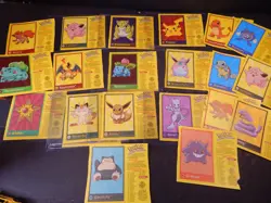 RARE Vintage Lot 20 Pokemon Card Labels Pasta Can Promo w/ Charizard CANADA 2000 - Image 1